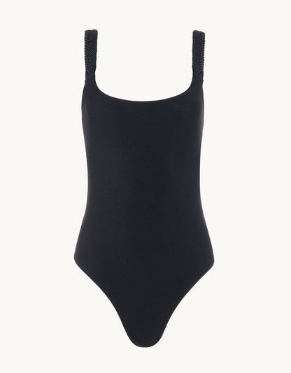 recycled crepe macrame one piece