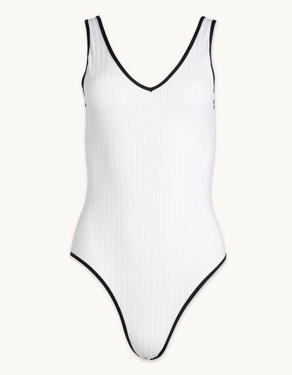 v neck one piece