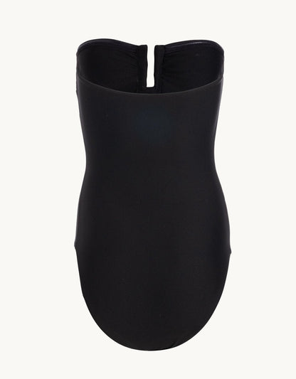 double knit wire bandeau one piece