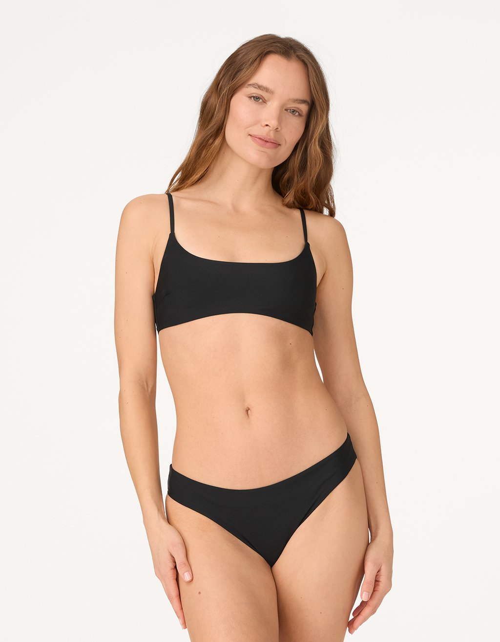 recycled nylon scoop bikini top