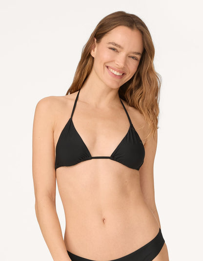 recycled nylon triangle bikini top