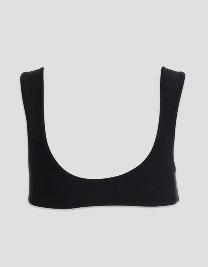 double knit cap sleeve bikini top