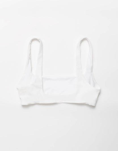 recycled crepe scoop bikini top