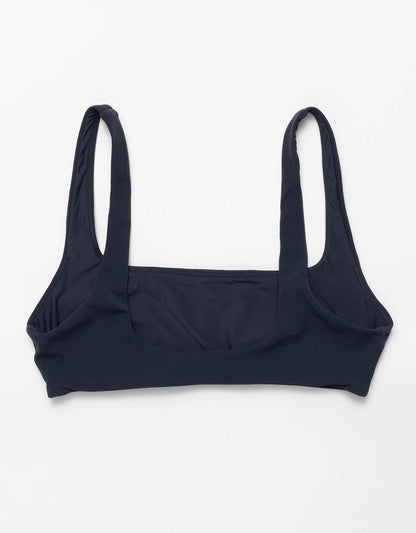 recycled crepe scoop bikini top