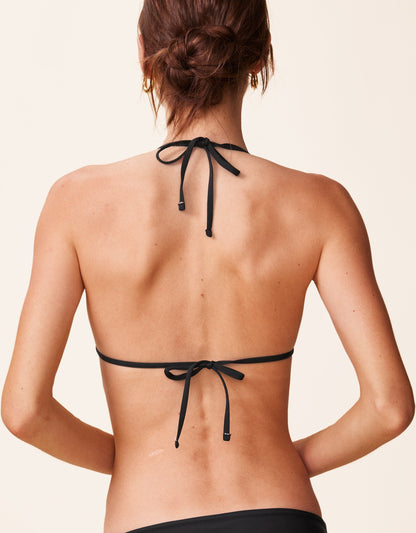 recycled nylon triangle bikini top