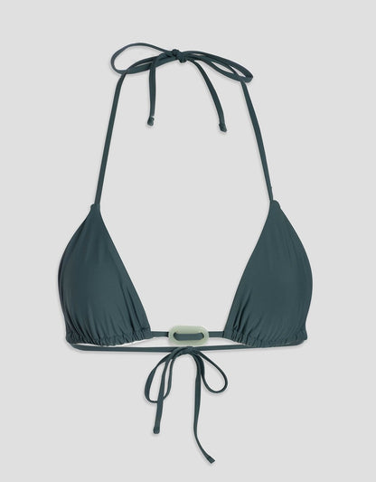 recycled nylon triangle bikini top