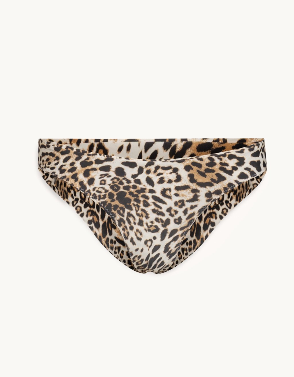 recycled nylon leopard bikini bottom
