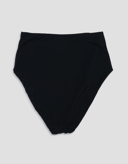 recycled nylon high waisted bikini bottom