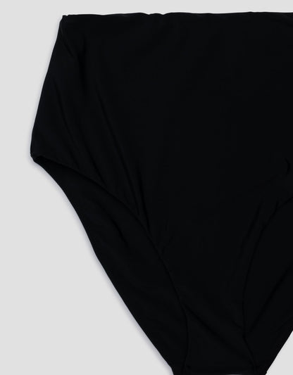 recycled nylon high waisted bikini bottom