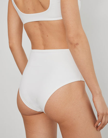 recycled crepe high waisted bikini bottom