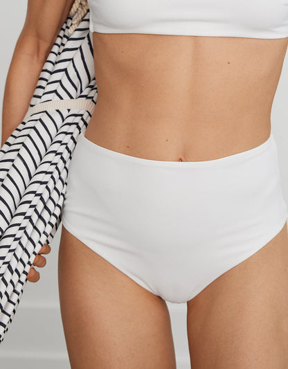 recycled crepe high waisted bikini bottom