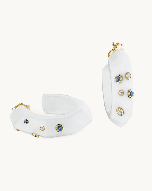bleecker & prince hand-carved hoop earrings