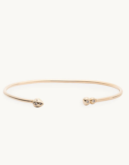 bleecker and prince open bangle with strawberry