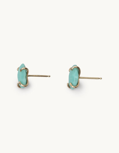 melissa joy manning prong set turquoise stud earrings