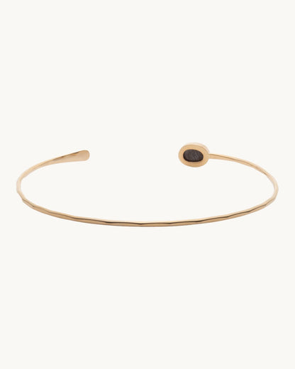 melissa joy manning 14k yellow gold oval turquoise cuff bracelet