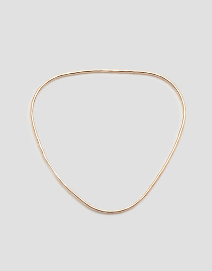 melissa joy manning 14k pink gold heavyweight triangle bangle bracelet