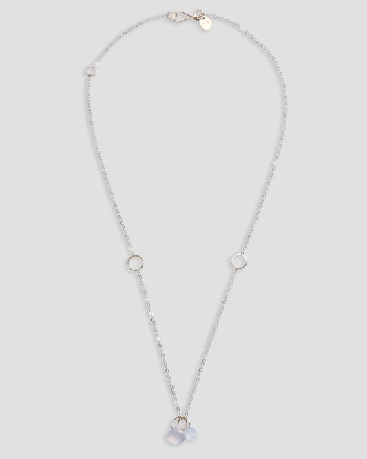melissa joy manning rainbow moonstone and pink chalcedony necklace