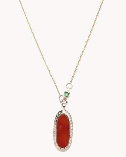 scosha simone pendant necklace carnelian