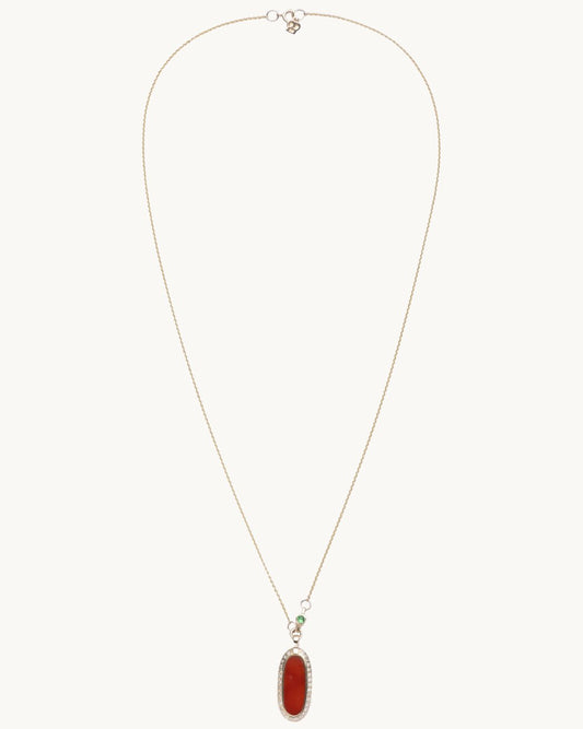 scosha simone pendant necklace carnelian