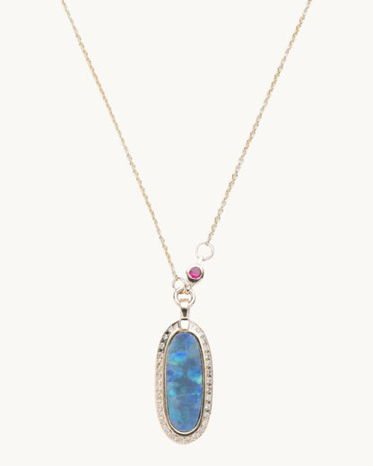 scosha simone pendant necklace opal