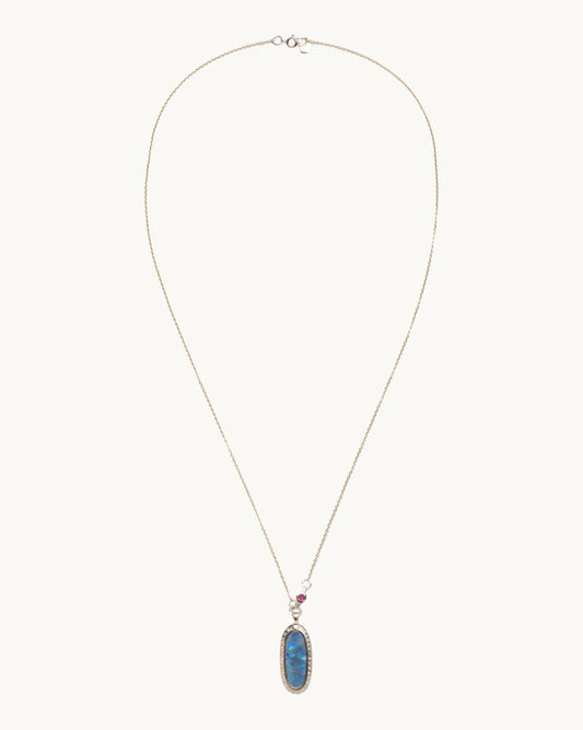 scosha simone pendant necklace opal