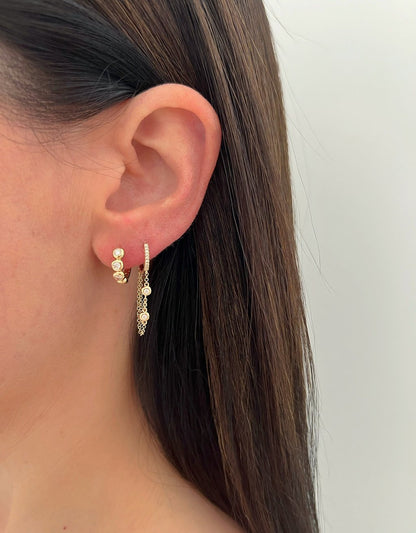 ef collection diamond pillow huggie earrings