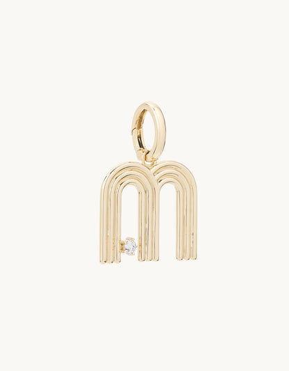 adina reyter groovy diamond initial charm (m)