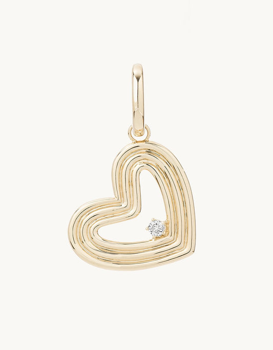 adina reyter Groovy Diamond Heart Hinged Charm
