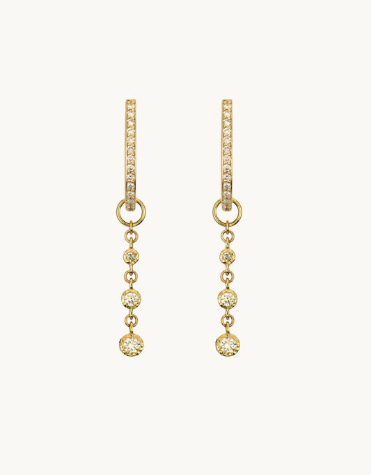 three stories Classic Hammered Bezel Charms