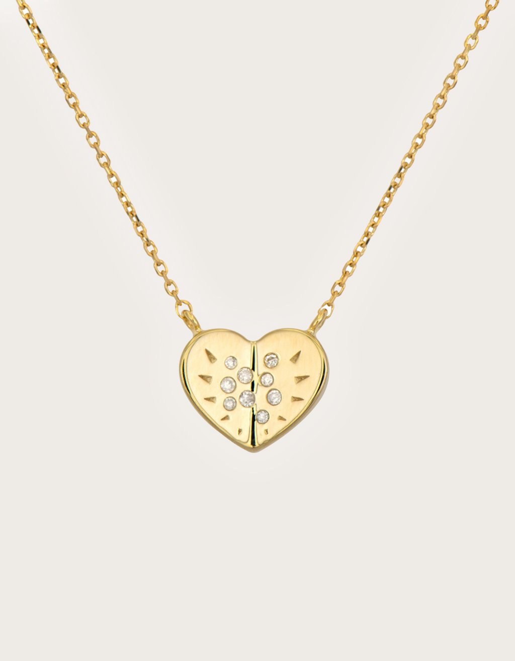 three stories Small Love Explosion Heart Necklace
