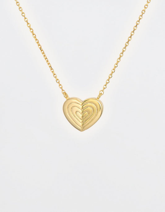 three stories Small Love Explosion Heart Necklace
