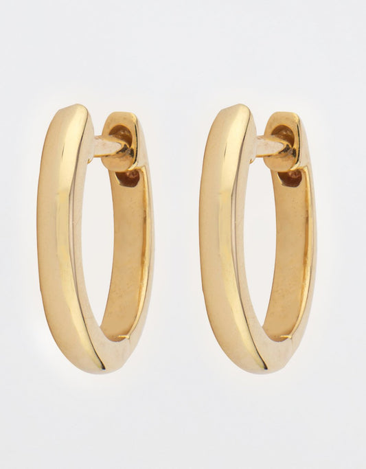 three stories Shiny Gold Hoops
