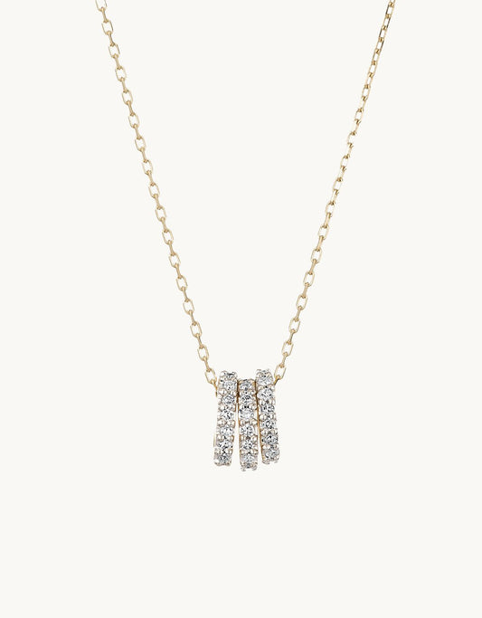 adina reyter Bead Party Diamond 3s Company Necklace
