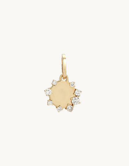 adina reyter Diamond Round Dog Tag Hinged Charm