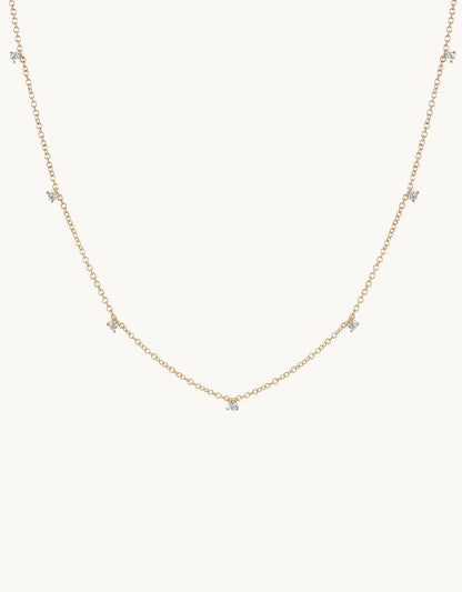 ef collection 7 prong set diamond necklace