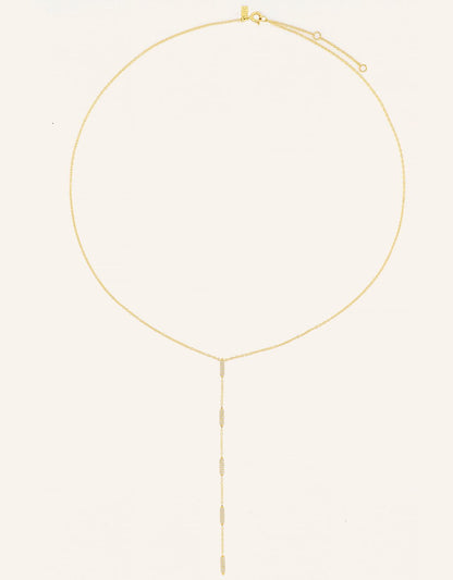 ef collection pave diamond lariat necklace