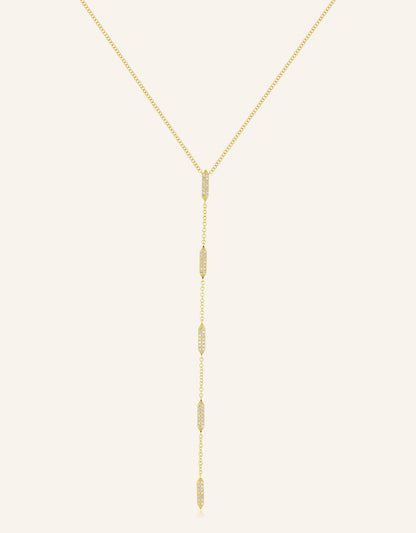 ef collection pave diamond lariat necklace
