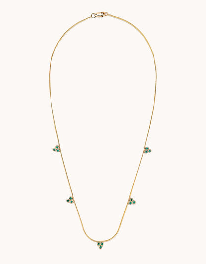 kate collins triple stone station necklace
