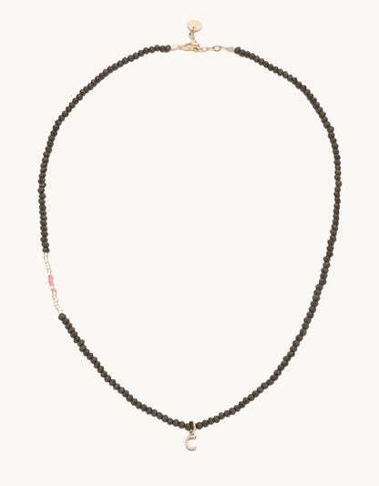 bbuble celeste letter necklace