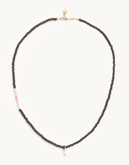 bbuble celeste letter necklace
