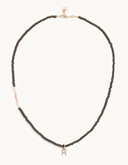 bbuble celeste letter necklace