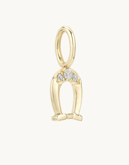 adina reyter diamond horseshoe mini bead charm
