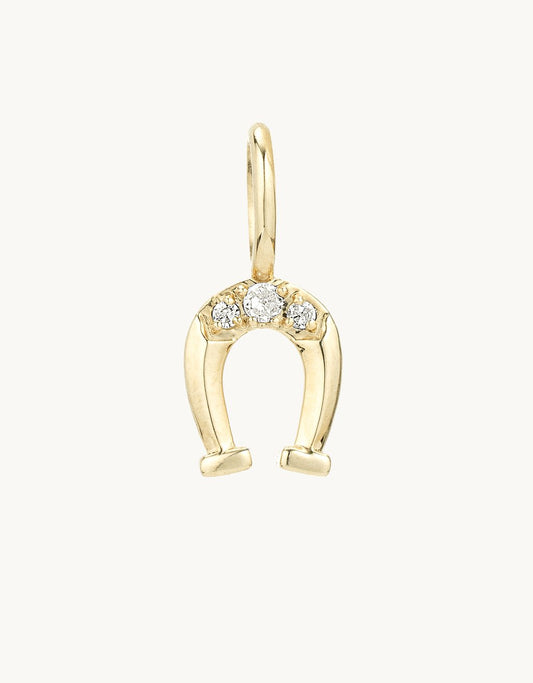 adina reyter diamond horseshoe mini bead charm