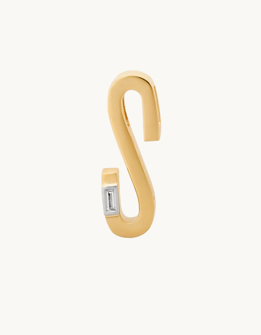helena rose slide on ribbed chunky s initial