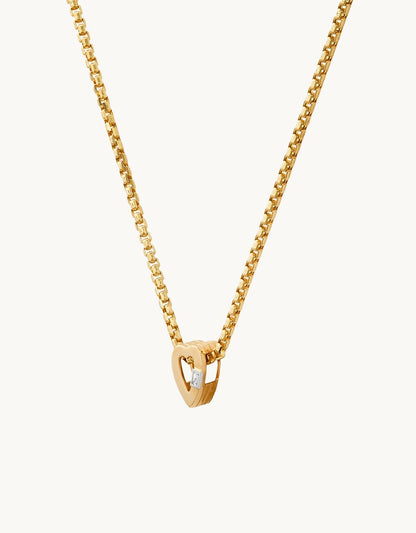 helena rose slide on ribbed mini heart charm