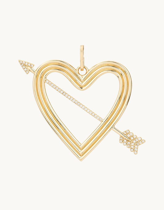 adina reyter Groovy XL Pavé Heart and Arrow Hinged Charm