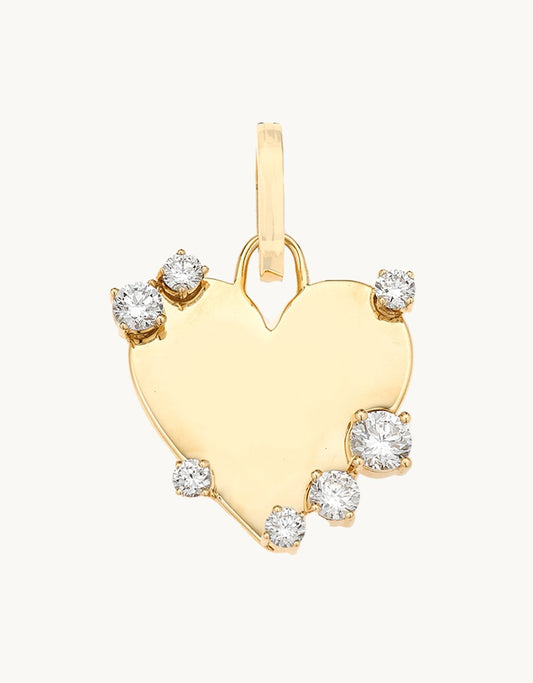 adina reyter diamond heart dog tag hinged charm