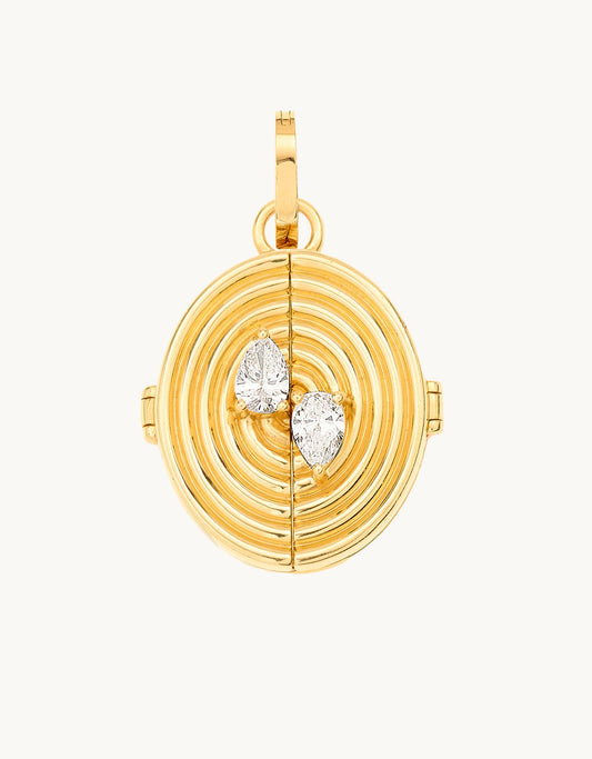 adina reyter Groovy Oval Locket Hinged Charm