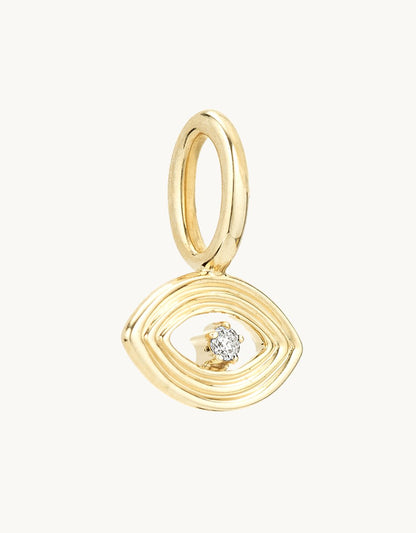 adina reyter Groovy Diamond Evil Eye Mini Bead Charm