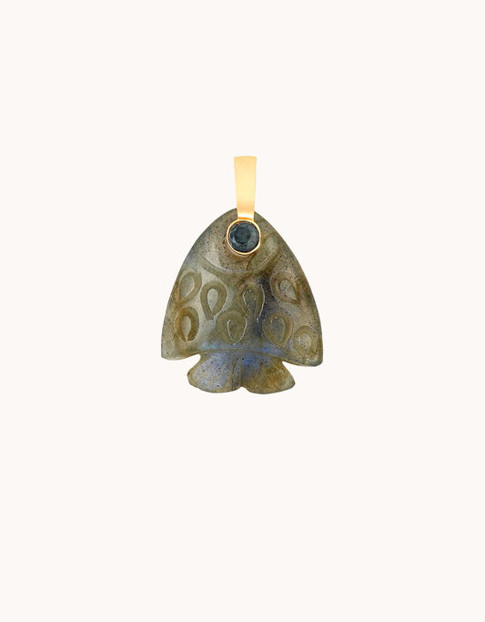 kate collins large fish charm with gemstone